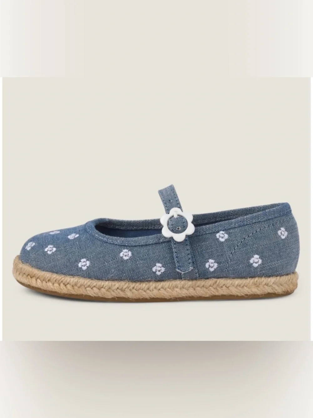 Gymboree Denim Blue Floral Mary‎ Jane Shoes